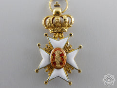 A Miniature Swedish Order Of Vasa In Gold