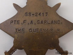 1914-15 Star To The Queen's Regiment