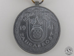 A Croatian  "Ante Pavelic" Bravery Medal; Silver Grade