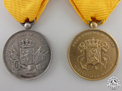 Two Dutch Army Nco Long Service Medals