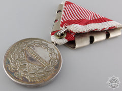 An Austrian Silver Bravery Medal; First Class