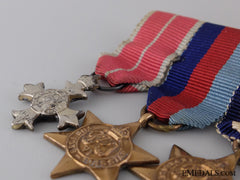 A Canadian Second War Obe Miniature Medal Bar