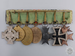A First War German Medal Bar With Seven Awards