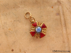 A Miniature Order Of St.anne In Gold