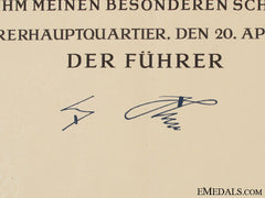 Promotion Document To An Oberst In Luftwaffe