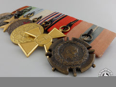 A First War Serbian Medal Bar Of Seven