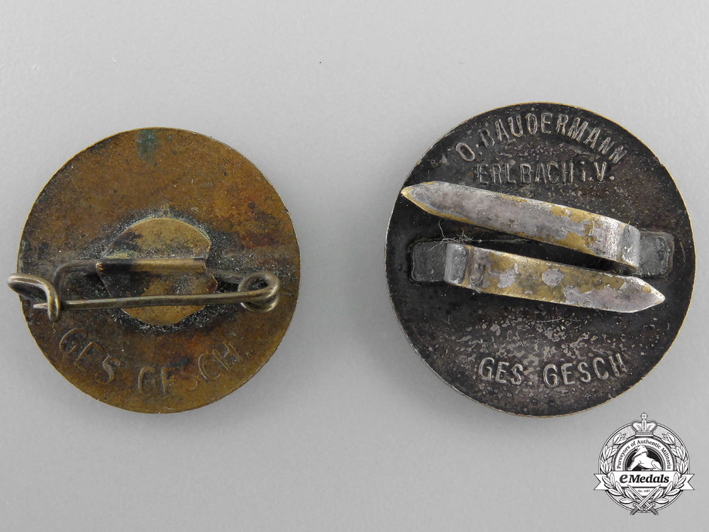 Deutsche Jungvolk And Hitlerjugend Membership Badges