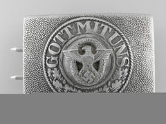 A Unique Army Em Belt Buckle With Civil Police Insignia Added Buckle; Published