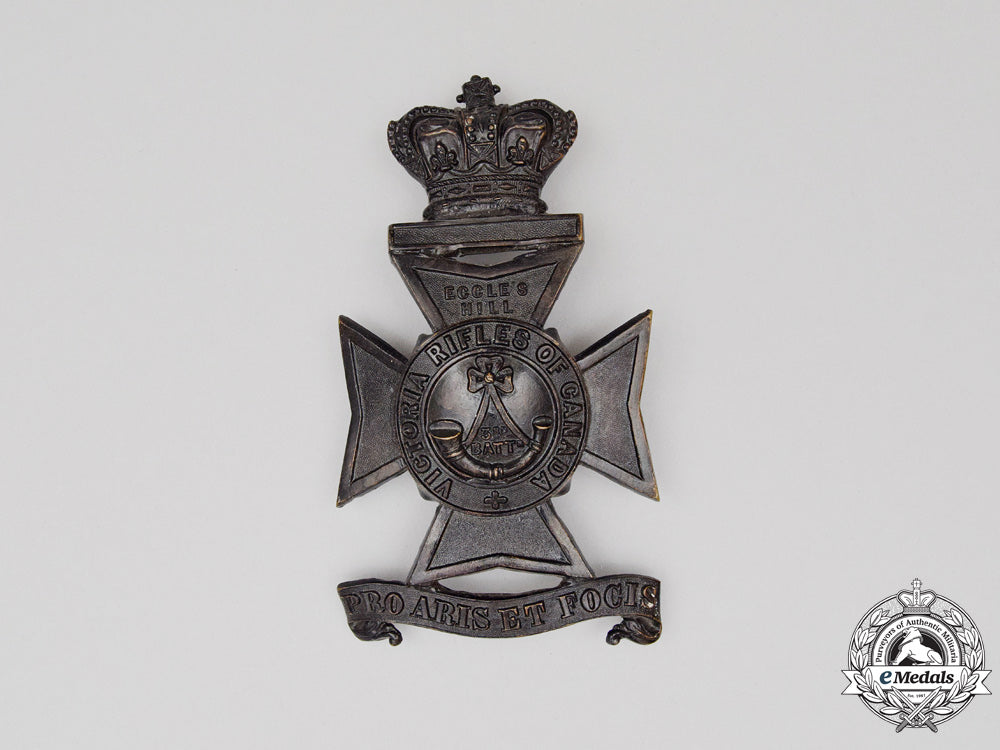 a_victoria_era3_rd_battalion,_victoria_rifles_of_canada_helmet_plate,_c.1879-1904_k_333_1_1