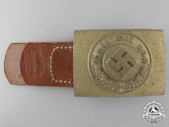 An Enlisted Water/Traffic Police Buckle With Leather Tab By Overhoff & Cie