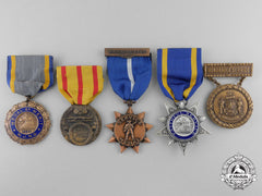 Five American National Guard Medals