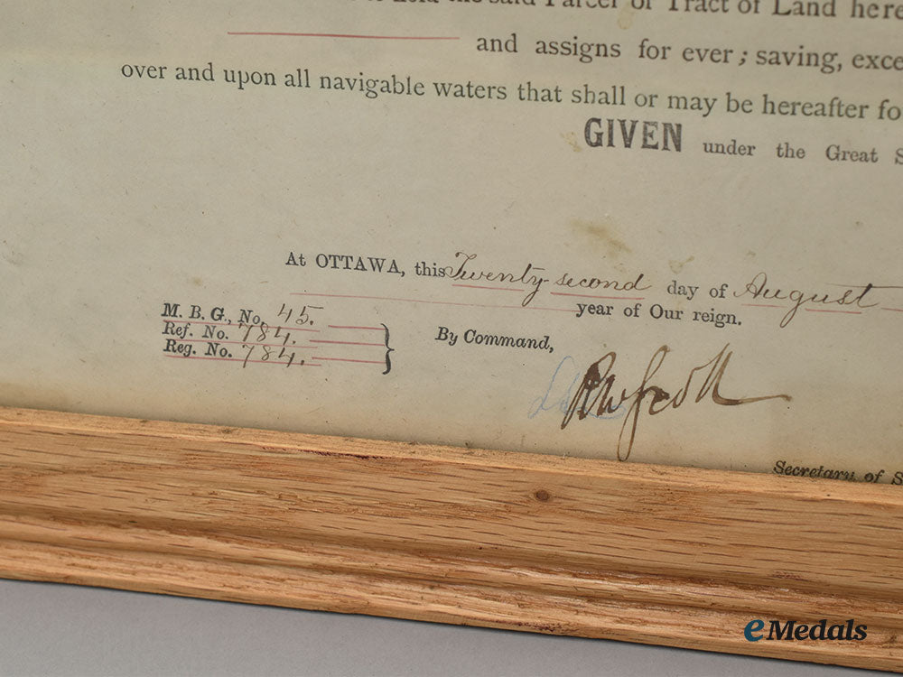 canada,_commonwealth._a_framed_land_transfer_document_to_richard_austin_bradley,1874_l22_mnc0009_667_1_1
