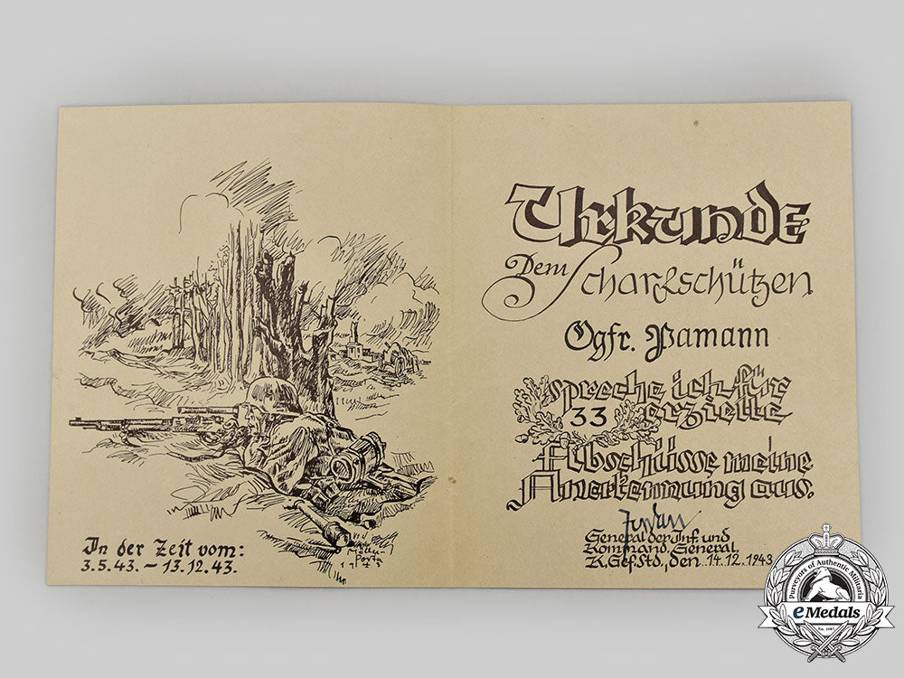 germany,_heer._a_rare_camouflage_smock_and_award_documents_to_sniper_obergefreiter_august_pamann,33_confirmed_kills_l22_mnc0301_176_1