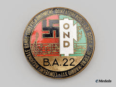 Italy, Kingdom. A National Recreational Club Conference Of Bands And Choirs Badge, By Castelli-Gerosa