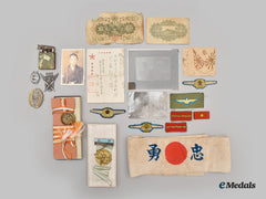 Japan, Empire. A Pilots Group Of Photos, Insignia, Medals And Papers