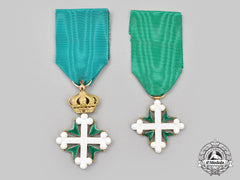 Italy, Kingdom. Two Night Badges Of The Order Of St. Maurice & St. Lazarus