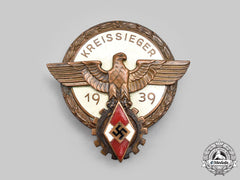 Germany, Hj. A 1939 National Trade Competition Victor’s Badge, Bronze Grade, By Ferdinand Wagner