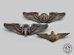 United States. Three Second War Air Force Qualification And Shirt Wings, C.1941