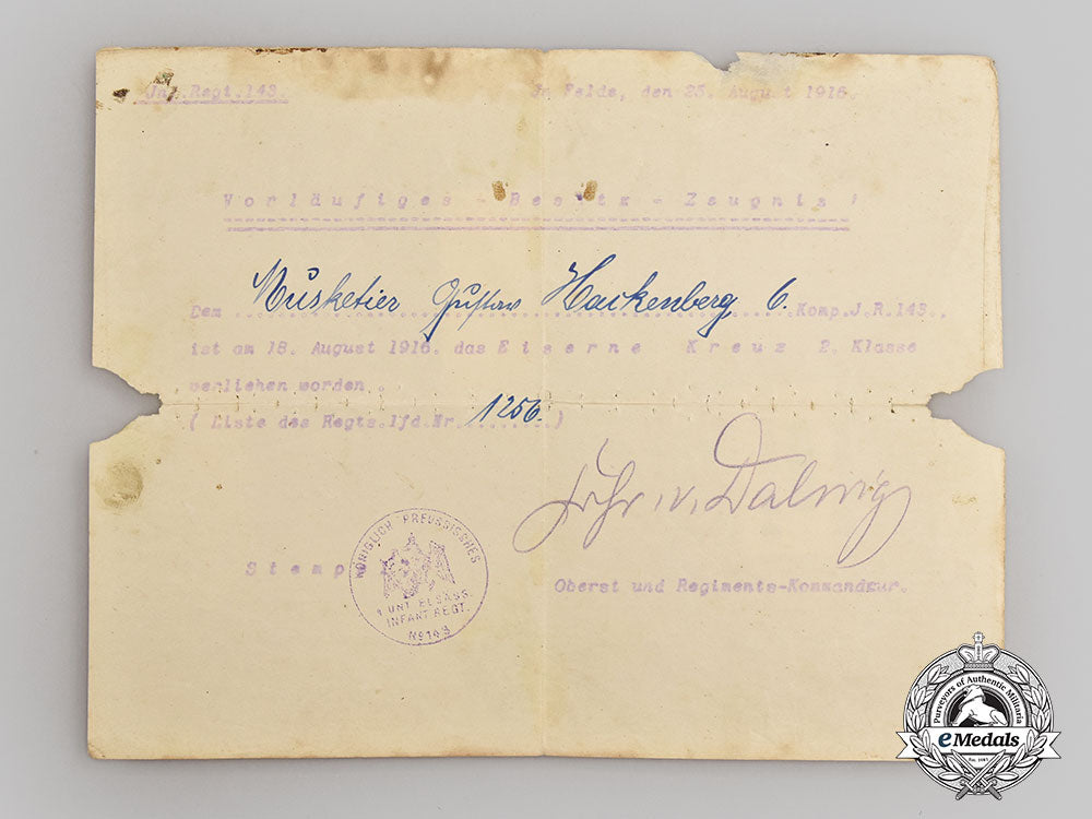 germany,_imperial._a_lot_of_award_documents_to_nco_gustav_hackenberg(_ek2)_l22_mnc2430_470