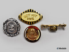 Germany, Imperial; Austria, Empire; Turkey, Ottoman Empire. Four First War Patriotic Badges