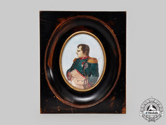 France, I Empire. A Framed Portrait Of Napoleon Bonaparte (Napoleon I)