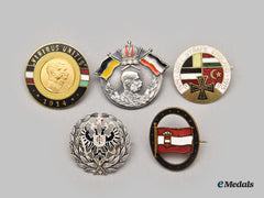 Austria, Empire. A Lot Of Five Patriotic Pins