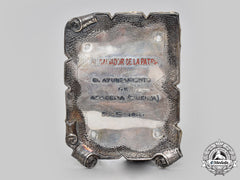 Spain, Spanish State. A 1963 Commemorative Plaque To Francisco Franco From The Town Of Aracena