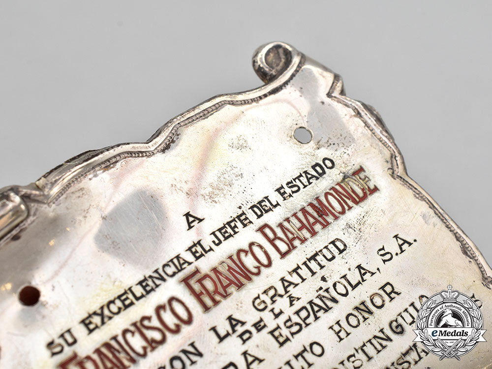 spain,_spanish_state._a1955_commemorative_plaque_to_francisco_franco_from_papelera_española_l22_mnc3280_576