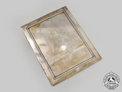 Spain, Spanish State. A Silver Award Plate For A Gold Medal Of The City Of Jaén To Francisco Franco