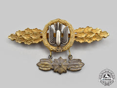 Germany, Luftwaffe. A Bomber Clasp, Gold Grade With Pendant