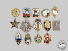 France, Iii Republic. A Second War Lot Of Fourteen Regimental Badges