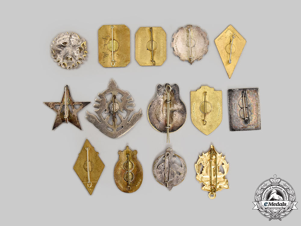 france,_iii_republic._a_second_war_lot_of_fourteen_regimental_badges_l22_mnc3600_341