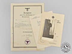 Germany, Kriegsmarine. A Mixed Lot Of Award Documents And Correspondence To Albert Rudnick