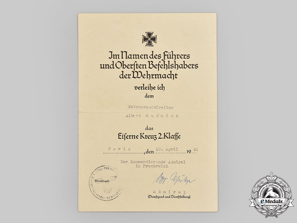 germany,_kriegsmarine._a_mixed_lot_of_award_documents_and_correspondence_to_albert_rudnick_l22_mnc3891_918_1