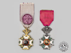 Belgium, Kingdom. Two Orders Of Leopold I, Civil Division, Type I (1832-1951)