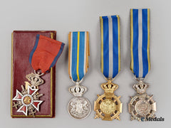 Romania, Kingdom. An Order Of The Romanian Crown And Lot Of Faithful Service Medals