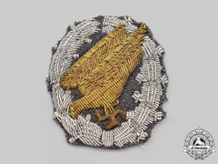 Germany, Luftwaffe. A Rare Fallschirmjäger Badge, Officer’s Bullion Version