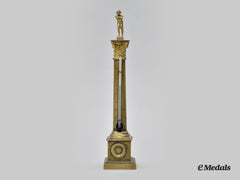 France, I Empire. A Napoleon Bonaparte Standing Upon A Column Statuette With Thermometer