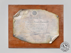 Spain, Spanish State. A 1966 Federation Of Ibero-American Students Gratitude Plaque To Francisco Franco