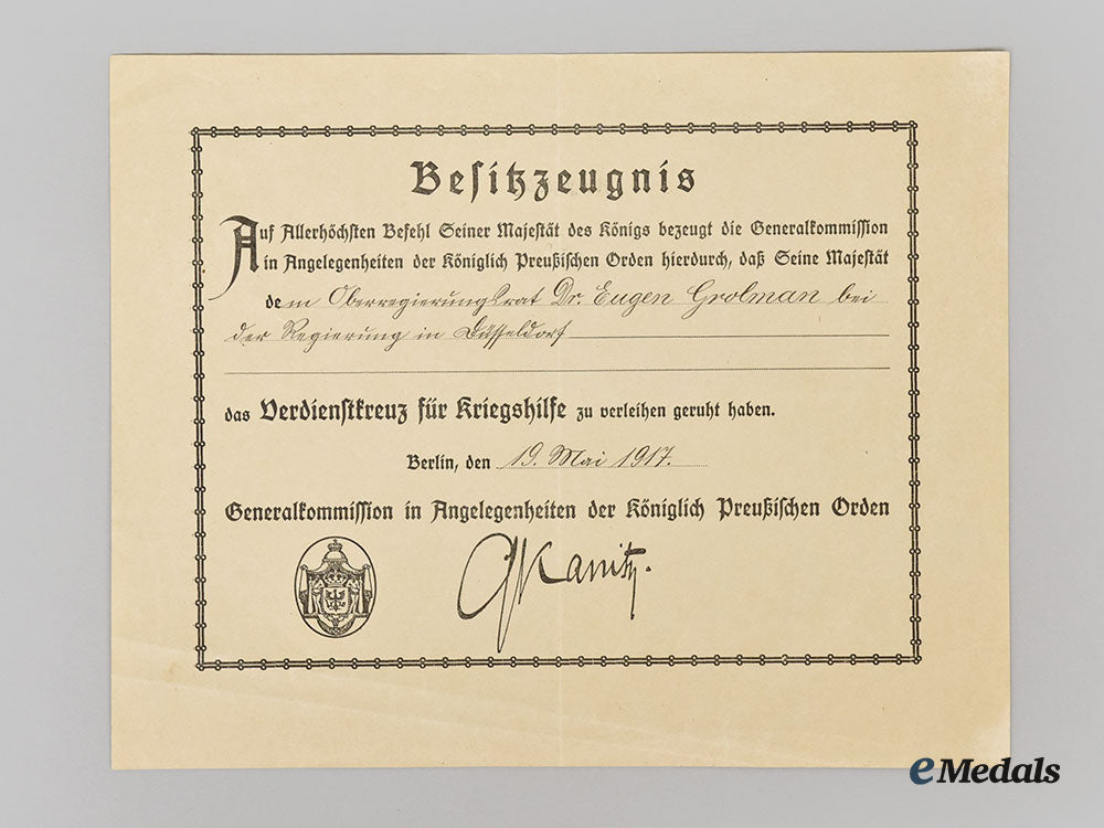 germany,_imperial._a_mixed_lot_of_award_documents_to_dr._eugen_grolman_l22_mnc5097_679_1