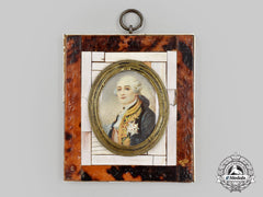 France, Kingdom. A Miniature Portrait Of A Recipient Of The Order Of The Holy Spirit, C.1760