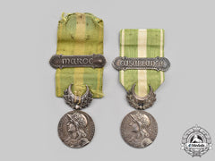 France, Iii Republic. Two Morocco Commemorative Medals