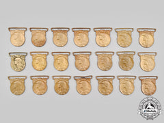 France, III Republic. A Lot of Twenty-One Miniature First War Medals for the War 1914-1918