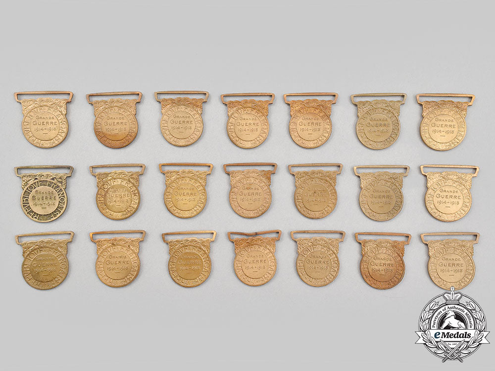 france,_i_i_i_republic._a_lot_of_twenty-_one_miniature_first_war_medals_for_the_war1914-1918_l22_mnc5659_631