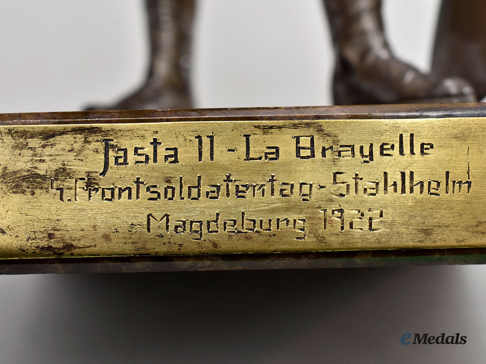 germany,_weimar_republic._a1922_jasta11_magdeburg_front_soldiers’_day_commemorative_statue_l22_mnc6041_154