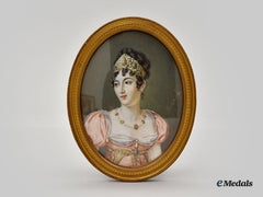 France, Kingdom. A Miniature Portrait Of Josephine Bonaparte Oil Painting By Demoucha