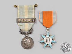 France, Republic. A Colonial Medal and an Order of Social Merit, Knight