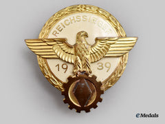 Germany, Hj. A 1939 National Trade Competition Victor’s Badge, Gold Grade, By Gustav Brehmer