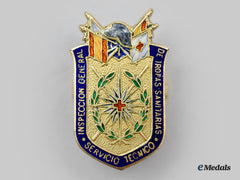 Spain, Republic. A Red Cross Membership Badge For Sanitary Technical Service In Gold