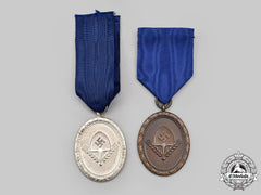 Germany, Rad. A Pair Of Long Service Medals